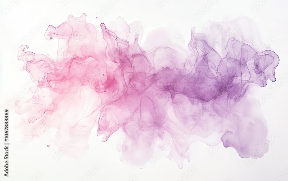 Soft Watercolor Splash in Pale Pink and Purple Soft Watercolor Splash in Pale Pink and Purple