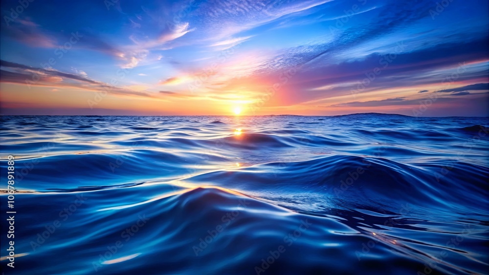 Serene Ocean Waves Reflecting the Golden Glow of a Sunset Serene Ocean Waves Reflecting the Golden Glow of a Sunset