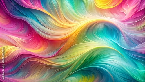 A swirling symphony of color, where vibrant hues dance in a harmonious blend of fluid lines.