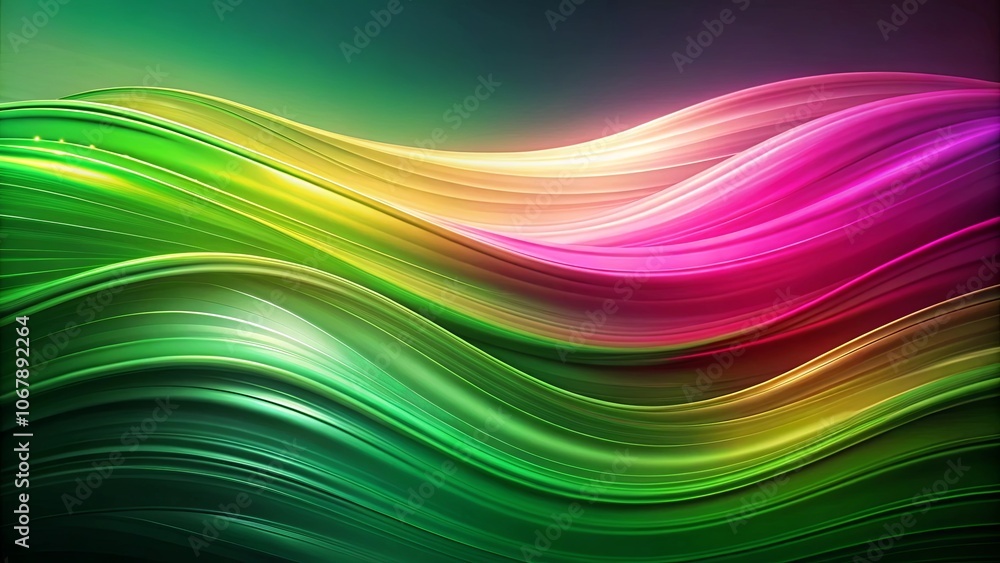 A mesmerizing abstract of vibrant green and pink waves, flowing seamlessly into a hypnotic dance of color and movement. A mesmerizing abstract of vibrant green and pink waves, flowing seamlessly into a hypnotic dance of color and movement.