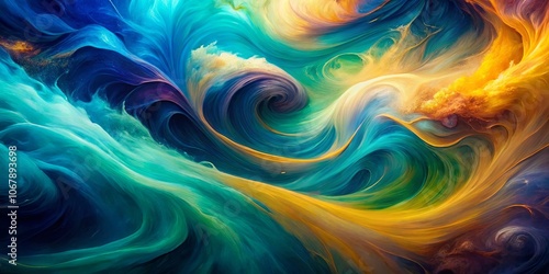 Abstract Swirls of Color A Symphony of Hues Intertwined in a Dance of Light and Shadow