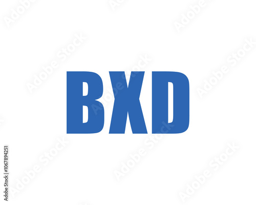 BXD logo design vector template. BXD