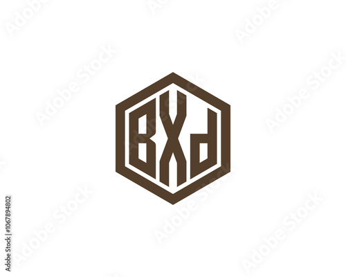 BXD logo design vector template. BXD