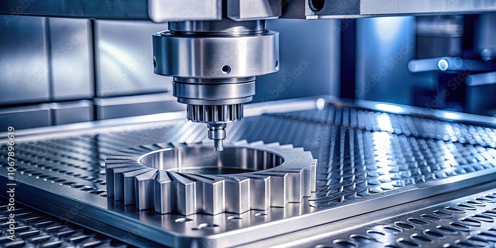 printed metal object on additive manufacturing machine, metal printing, printer, technology, industrial printed metal object on additive manufacturing machine, metal printing, printer, technology, industrial
