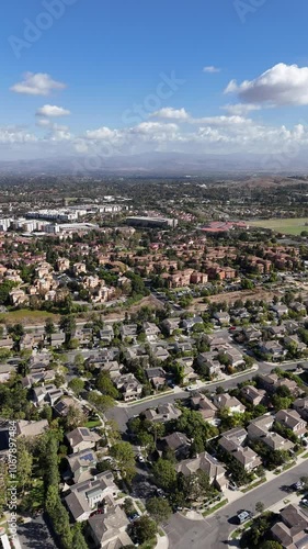 Homes near UCI (University of California Irvine) in the city of Irvine in Orange County, Southern California