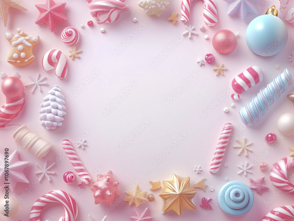 empty template with Christmas border empty template with Christmas border