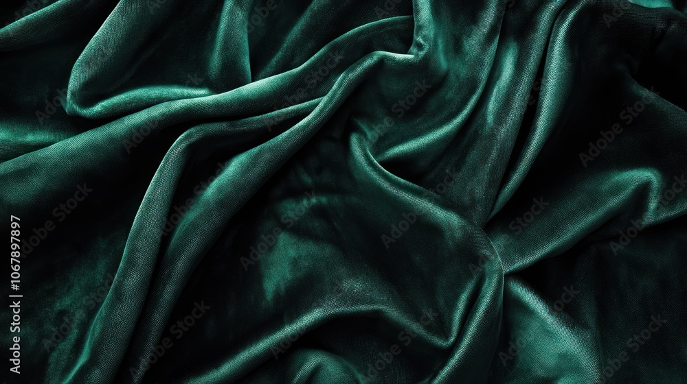 Fototapeta premium Emerald Green Velvet Fabric Texture