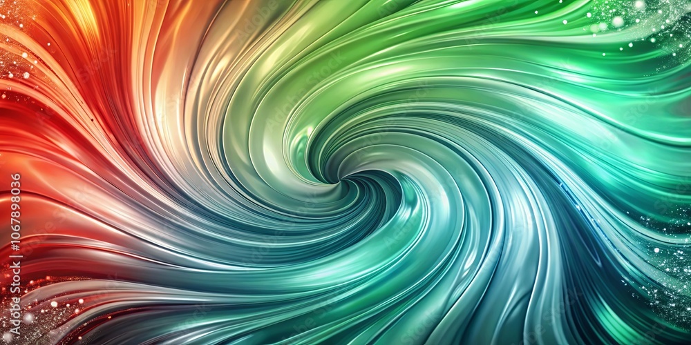 Fototapeta premium Abstract Fluid Swirl with Glowing Highlights and a Faded Background