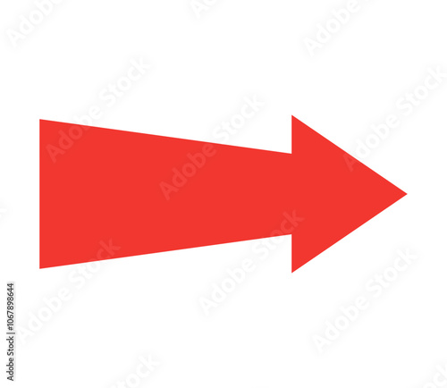 シンプルな赤い矢印のアイコンイラスト　ベクター
