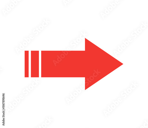 Wallpaper Mural シンプルな赤い矢印のアイコンイラスト　ベクター
 Torontodigital.ca