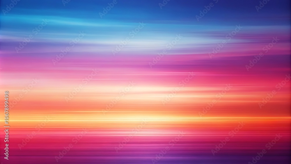 Abstract Horizons of Blending Hues with Gentle Gradients of Color in the Sky Reflecting on the Water Abstract Horizons of Blending Hues with Gentle Gradients of Color in the Sky Reflecting on the Water