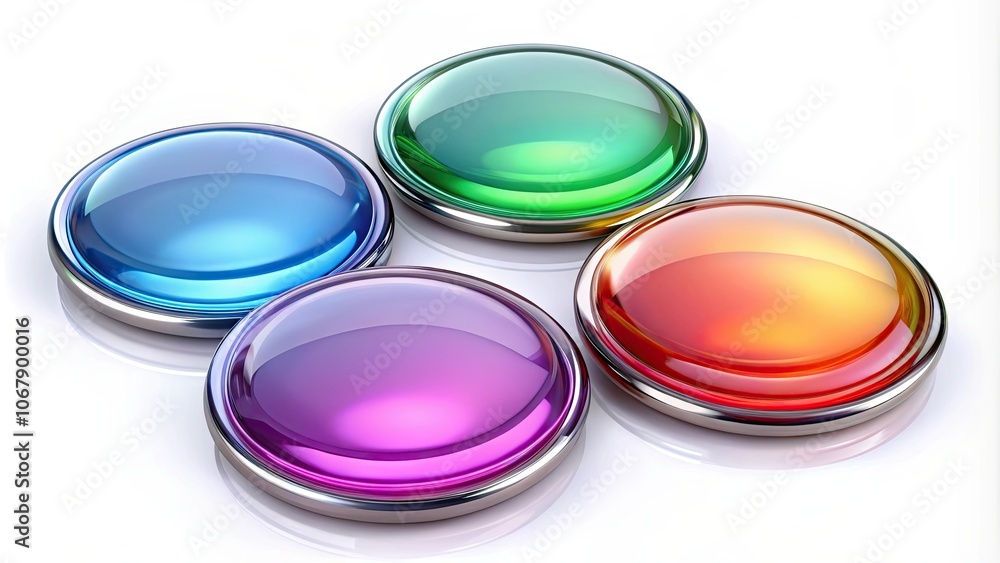 rendering of glass buttons with glossy round shapes, glass, buttons,glossy, round, shapes, rendering, design, technology rendering of glass buttons with glossy round shapes, glass, buttons,glossy, round, shapes, rendering, design, technology
