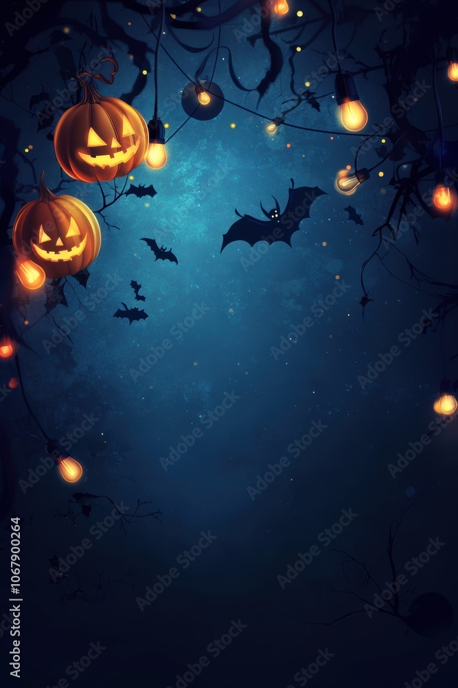 Fototapeta premium Background template with copy text for Halloween poster design