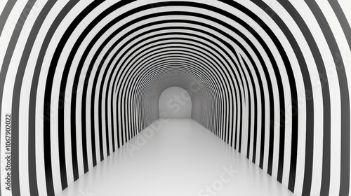 Wallpaper Mural Abstract Black and White Striped Tunnel Background Torontodigital.ca