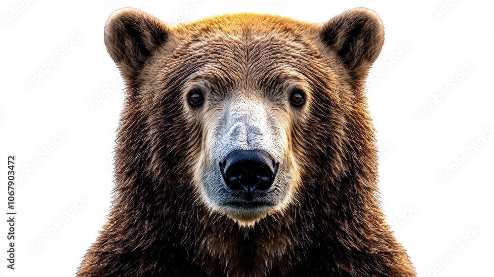 a close up of a polar bear looking a camera on isolated white background a close up of a polar bear looking a camera on isolated white background