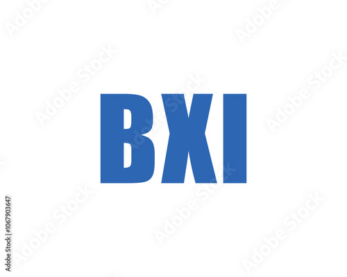 BXI logo design vector template. BXI