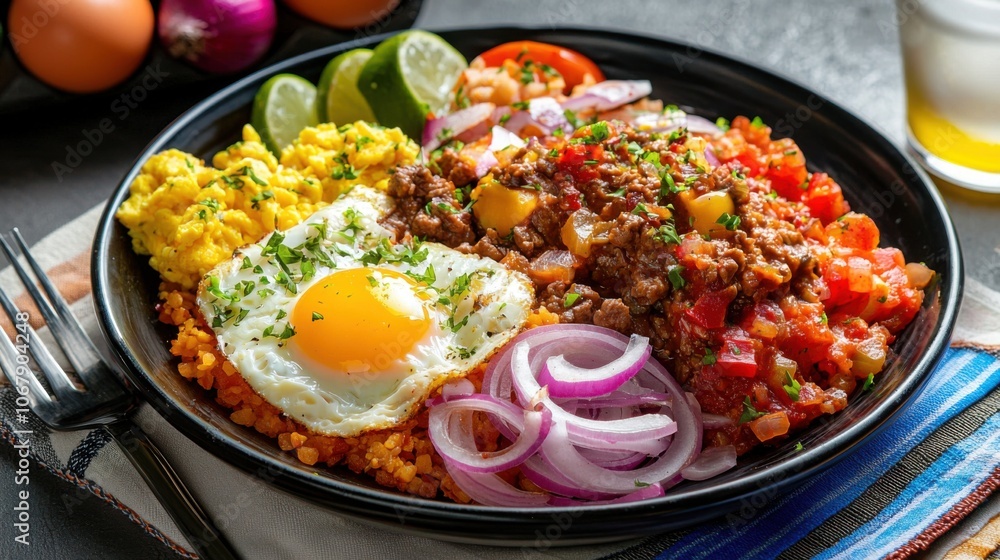 Delicious Dominican Mangu with Eggs and Red Onions Delicious Dominican Mangu with Eggs and Red Onions
