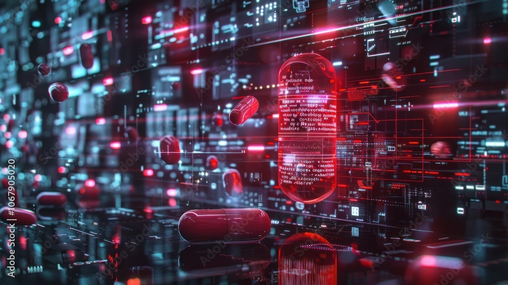 Digital Pills in a Futuristic Tech Environment Digital Pills in a Futuristic Tech Environment