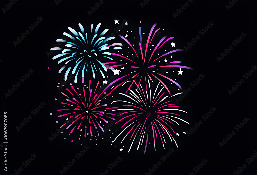 fireworks against a black background, Fireworks Icon fireworks against a black background, Fireworks Icon