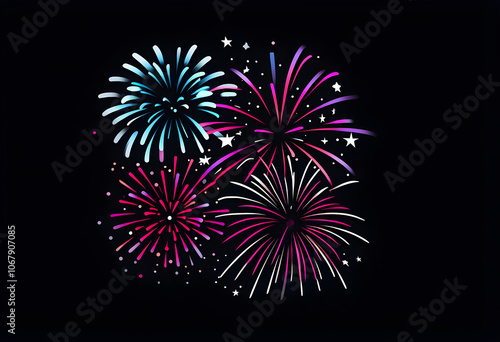 fireworks against a black background, Fireworks Icon