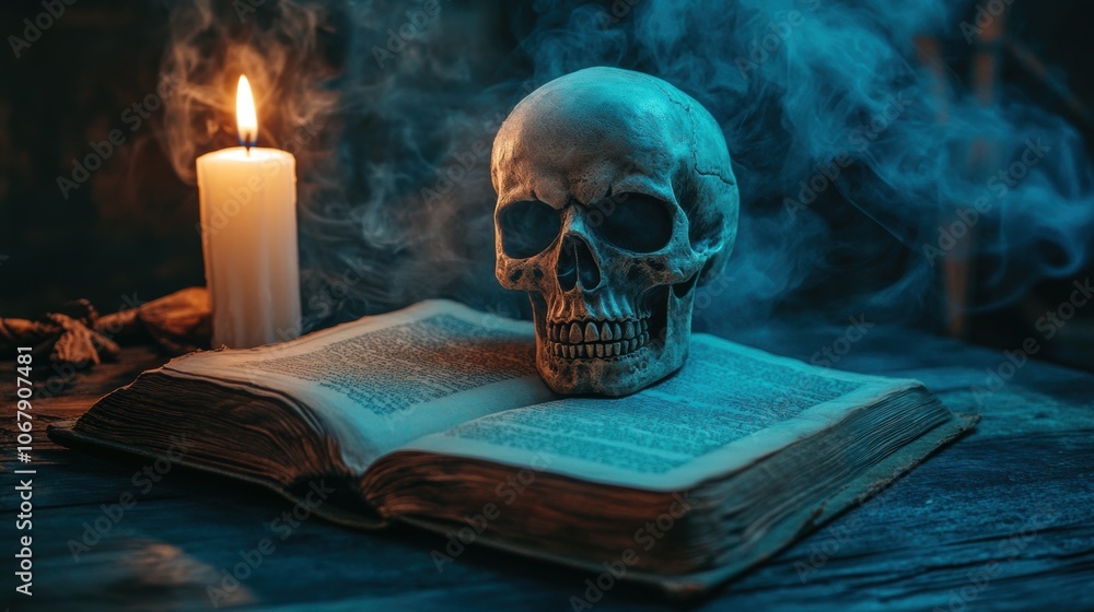 Skull pumpkin candles smoke Halloween decorations Skull pumpkin candles smoke Halloween decorations