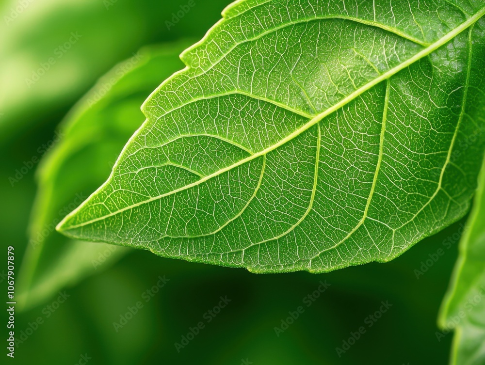 Intricate Fresh Basil Leaf With Lush Green Color Intricate Fresh Basil Leaf With Lush Green Color