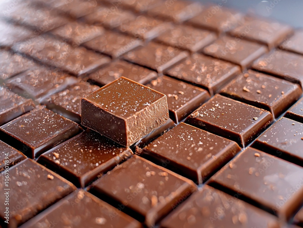 Rich Dark Chocolate Squares with Fine Texture Rich Dark Chocolate Squares with Fine Texture