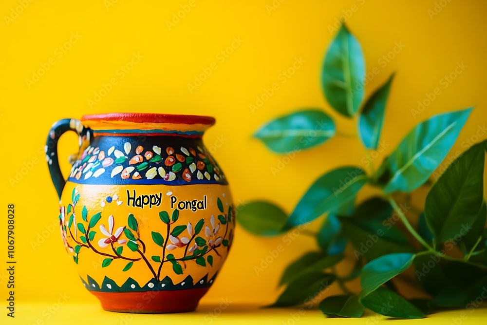 Happy Pongal Holiday Harvest Festival of Tamil Nadu South India greeting background Happy Pongal Holiday Harvest Festival of Tamil Nadu South India greeting background
