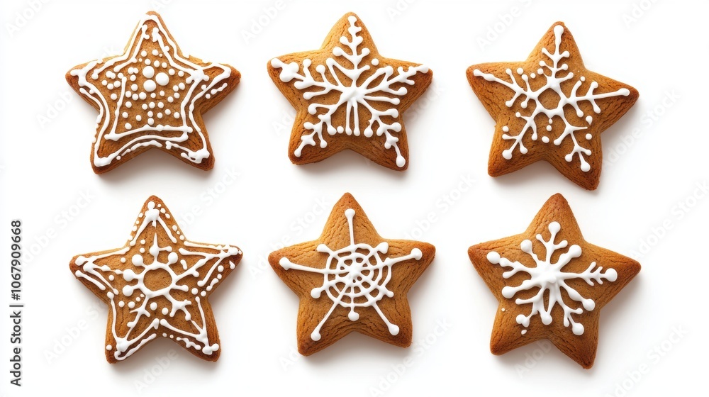 Star shape ginger bread cookies for holiday party Star shape ginger bread cookies for holiday party
