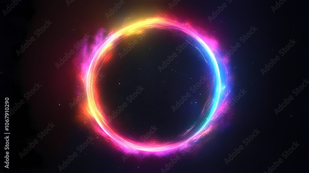 A vibrant neon light frame with gradient colors, perfect for promotional designs and creative projects. transparent background. Neon. Illustration A vibrant neon light frame with gradient colors, perfect for promotional designs and creative projects. transparent background. Neon. Illustration