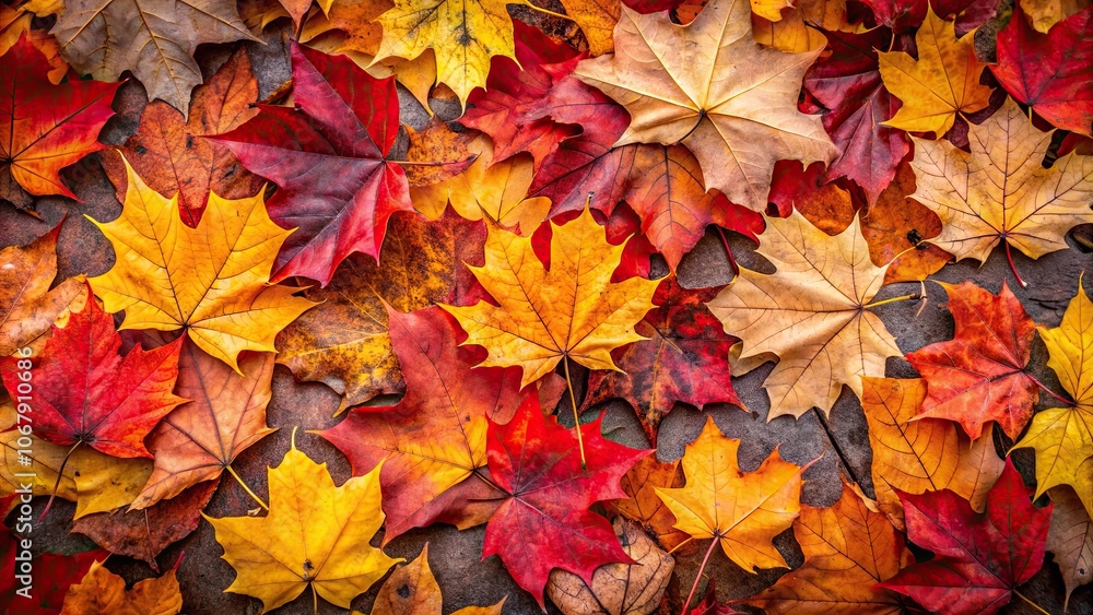Red, yellow, and orange fallen dry leaves on the ground , autumn, foliage, seasonal, nature, vibrant Red, yellow, and orange fallen dry leaves on the ground , autumn, foliage, seasonal, nature, vibrant