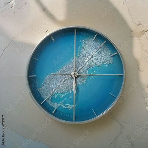 Vintage Map with Visible Wear and Antique Aesthetics