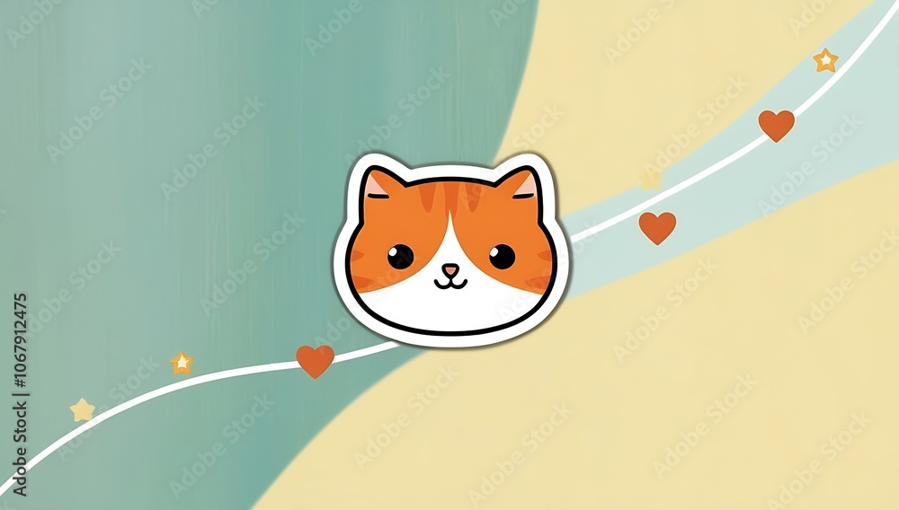 Obraz premium Cute orange cat