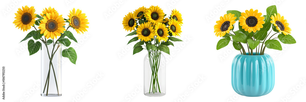 Vibrant Sunflowers in Stylish Vases A Celebration of Nature's Beauty and Elegance Vibrant Sunflowers in Stylish Vases A Celebration of Nature's Beauty and Elegance