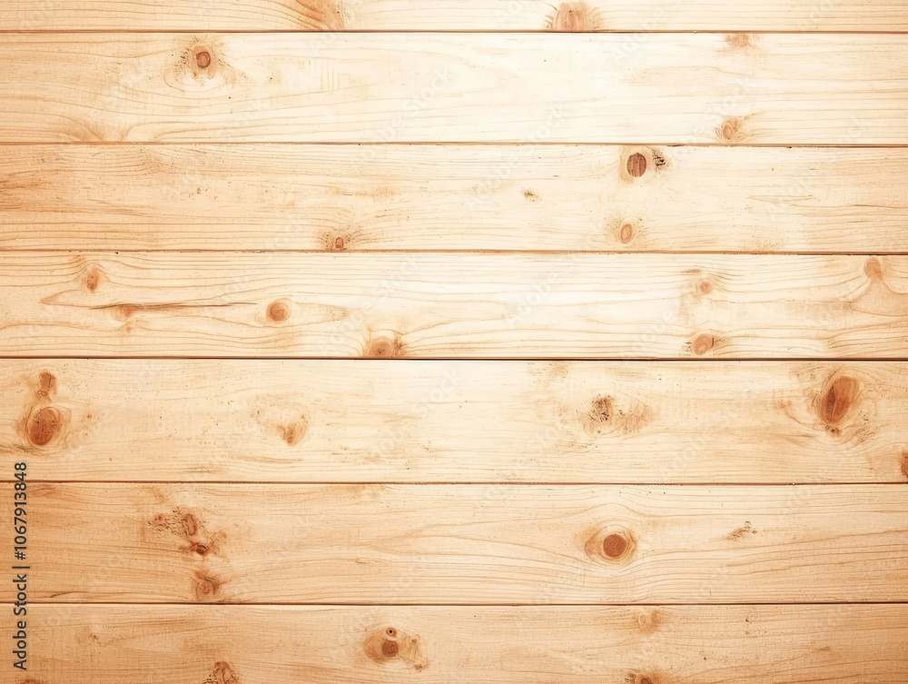 A smooth, light-colored wooden surface with visible knots and grain patterns. A smooth, light-colored wooden surface with visible knots and grain patterns.