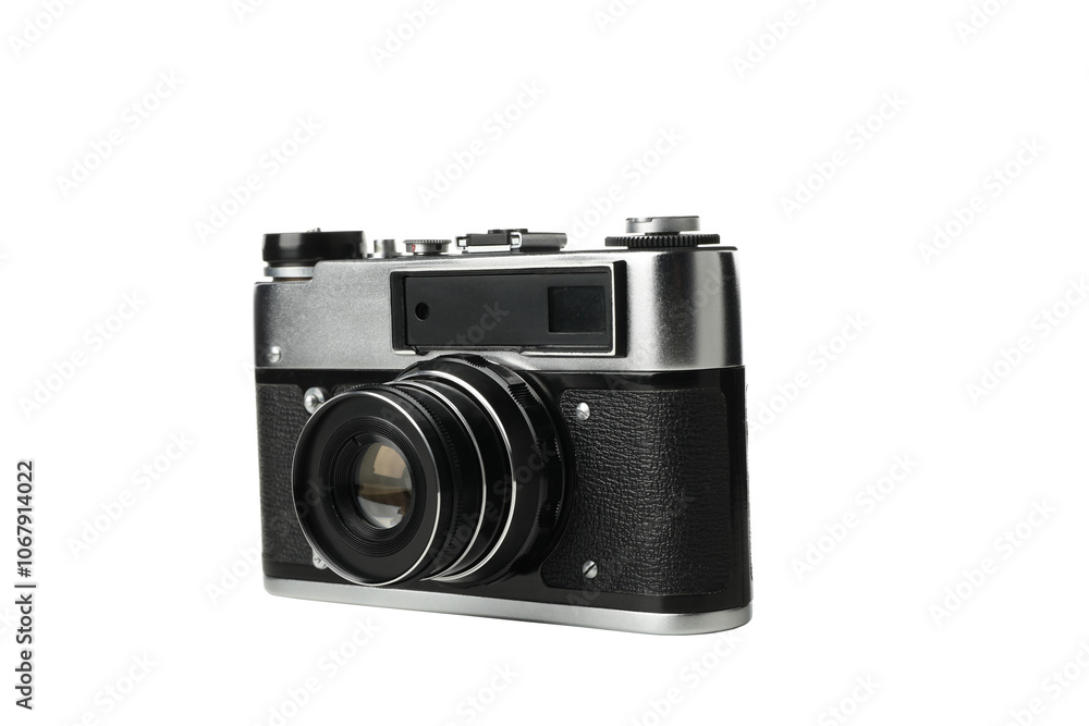 PNG, Retro camera isolated on white background PNG, Retro camera isolated on white background