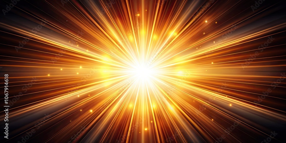 Obraz premium Glowing light explosion with rays and bright flash, light flare, glowing, explosion, light effect, ray, shining, sun