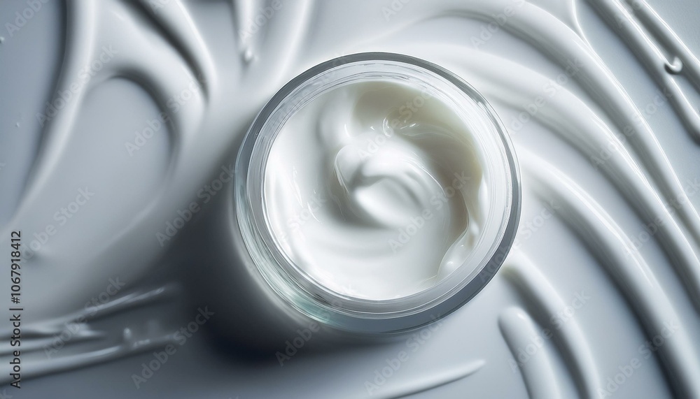 Smooth texture of skin care cosmetic cream Smooth texture of skin care cosmetic cream