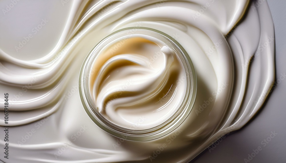 Smooth texture of skin care cosmetic cream Smooth texture of skin care cosmetic cream
