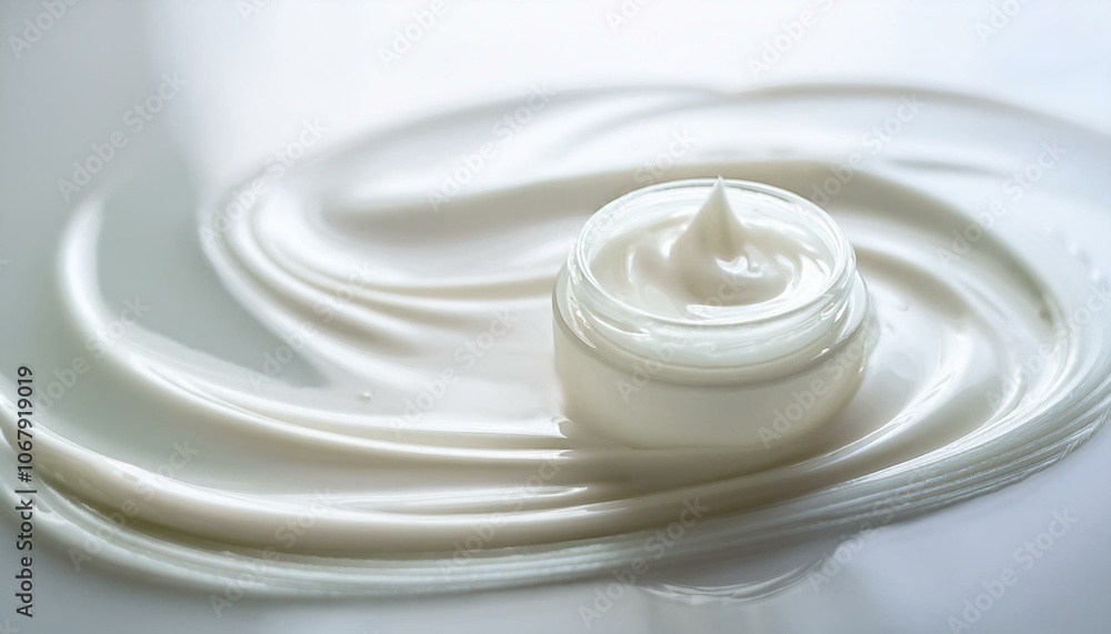 Smooth texture of skin care cosmetic cream Smooth texture of skin care cosmetic cream