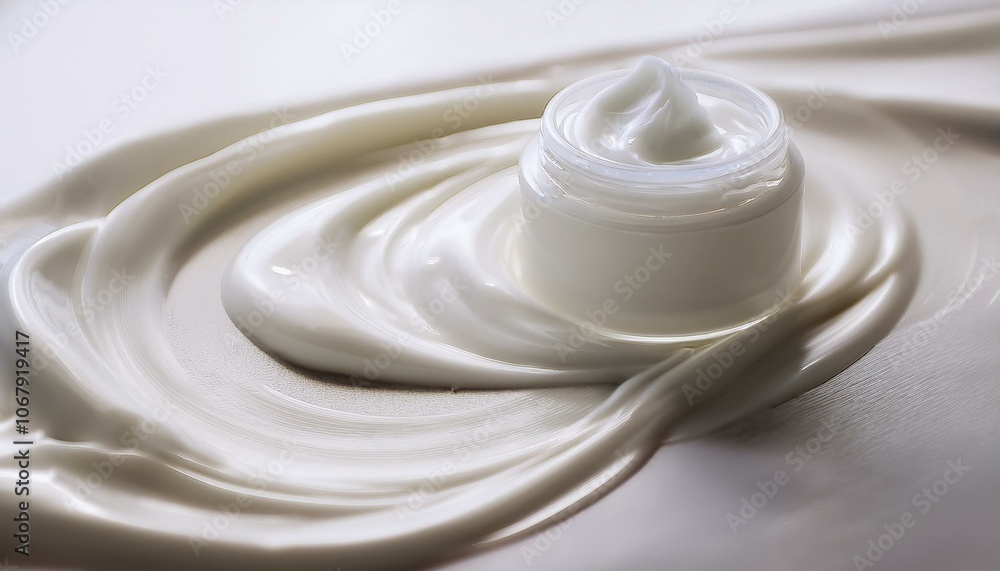 Smooth texture of skin care cosmetic cream Smooth texture of skin care cosmetic cream