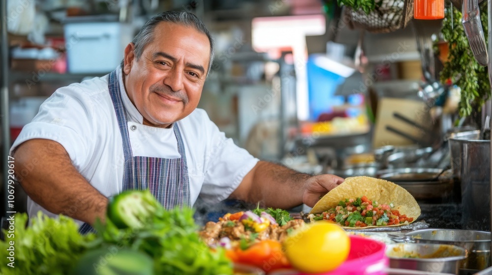 Vibrant Chef Prepares Colorful Birria Tacos Vibrant Chef Prepares Colorful Birria Tacos