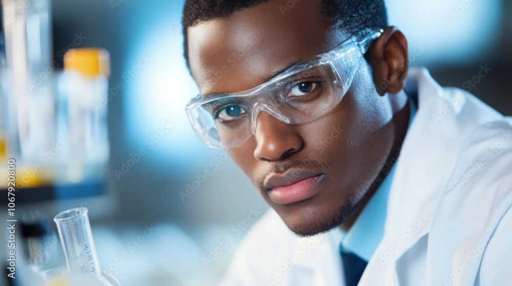 Researcher Analyzing Samples in Laboratory Setting Researcher Analyzing Samples in Laboratory Setting