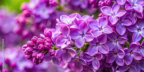 Close up of vibrant purple lilac flowers as a beautiful background, lilac, flowers, purple, close up, vibrant, background