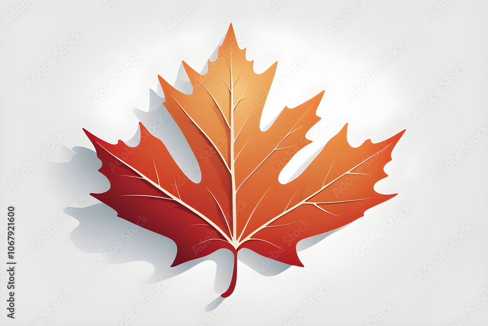 Fototapeta premium autumn leaves background, red and yellow stars, maple leaves isolated on white