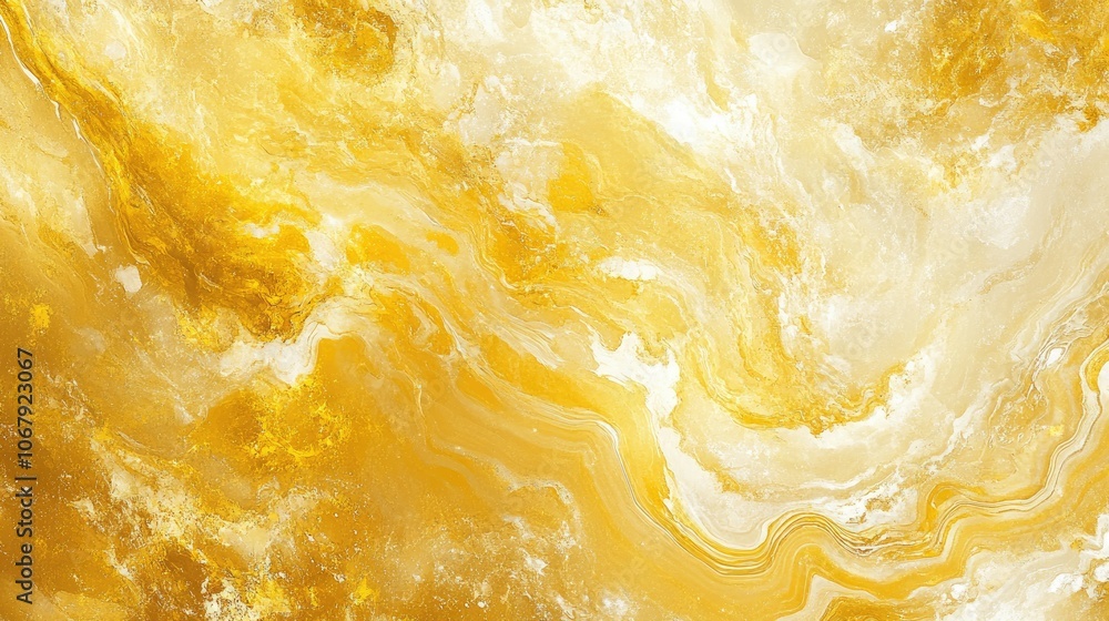 A dreamy, polished golden marble texture with swirling patterns in yellow and white, creating an abstract, radiant backdrop for design or digital art A dreamy, polished golden marble texture with swirling patterns in yellow and white, creating an abstract, radiant backdrop for design or digital art