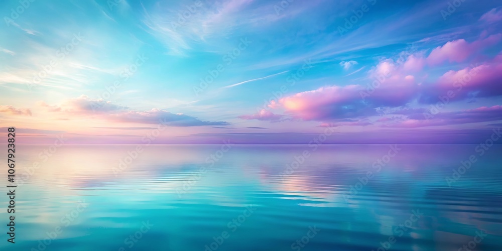 Serene Reflections of a Pastel Sky on a Tranquil Water Surface
