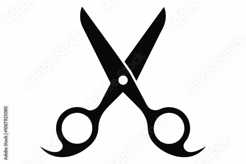 Scissors silhouette icon vector illustration on white background.