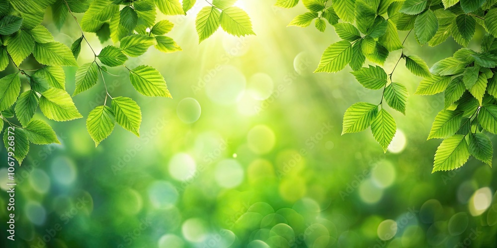 Defocused background of lush summer foliage and bokeh in a natural spring setting , nature, fresh, vibrant, green, leaves Defocused background of lush summer foliage and bokeh in a natural spring setting , nature, fresh, vibrant, green, leaves