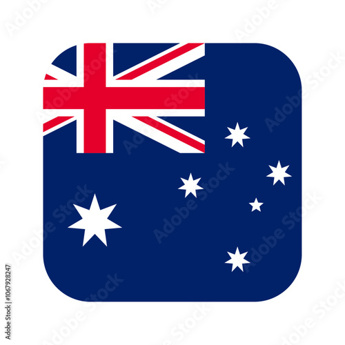 Australia flag rounded square icon